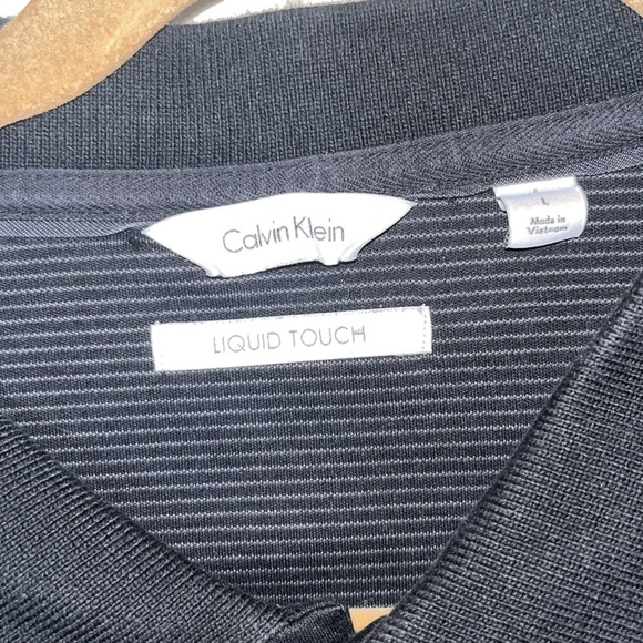 Calvin Klein Liquid Touch Black Polo - Picture 2 of 3